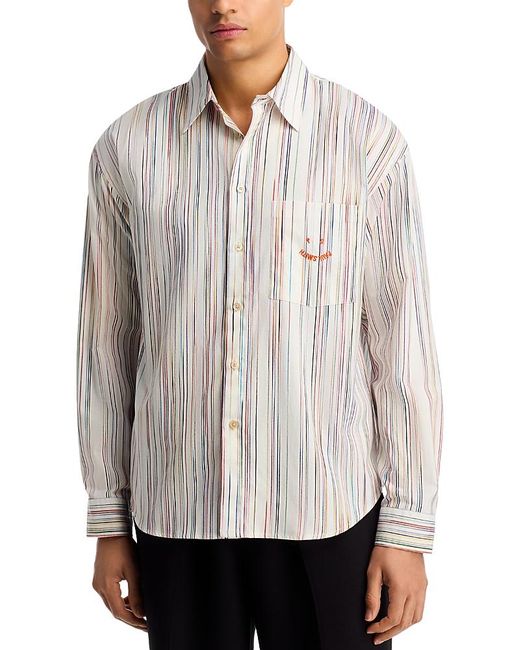 Paul Smith Gray Long Sleeve Button Front Shirt for men