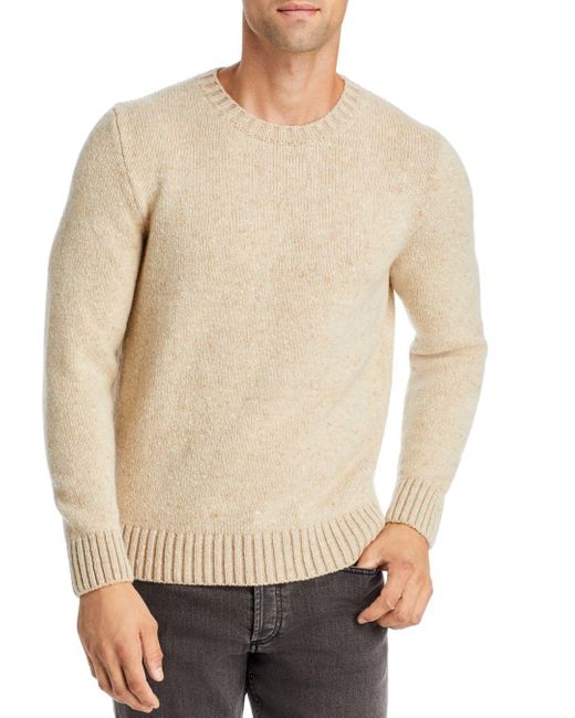 Inis Meáin Classic Donegal Wool & Cashmere Crewneck Sweater in Oatmeal ...