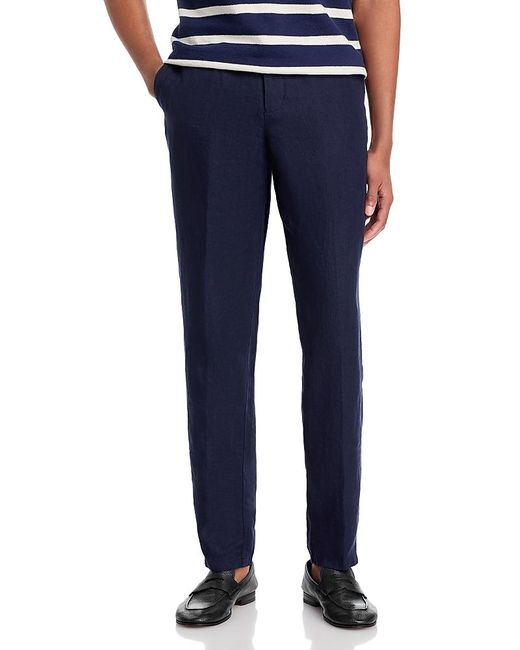 Orlebar Brown Blue Griffon Linen Pants for men