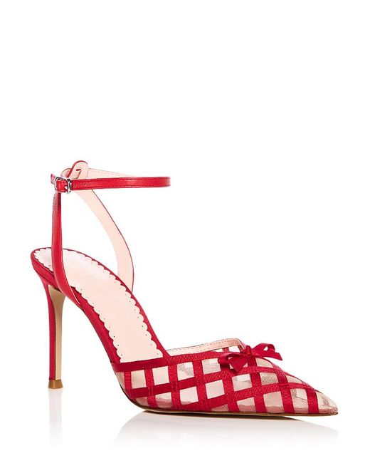 Aqua Red Tely Pumps