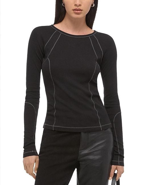 Helmut Lang Black Raglan Top