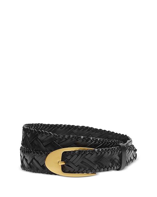 Rag & Bone Black Gemma Woven Belt