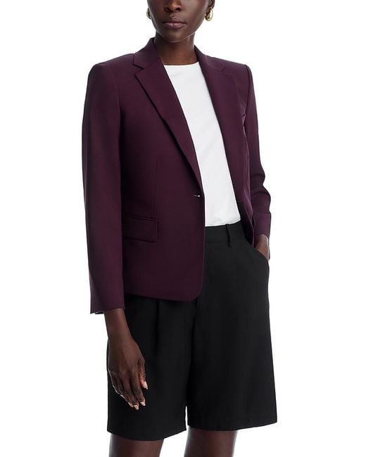 Theory Purple One Button Slim Jacket