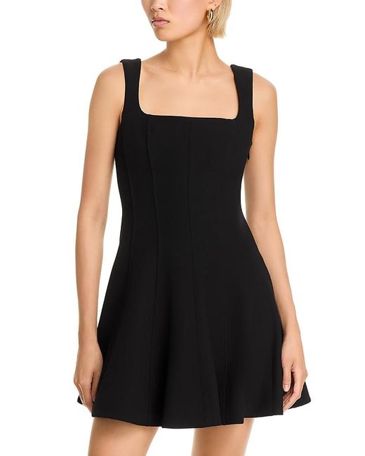 Jonathan Simkhai Black Bronte Square Neck Dress