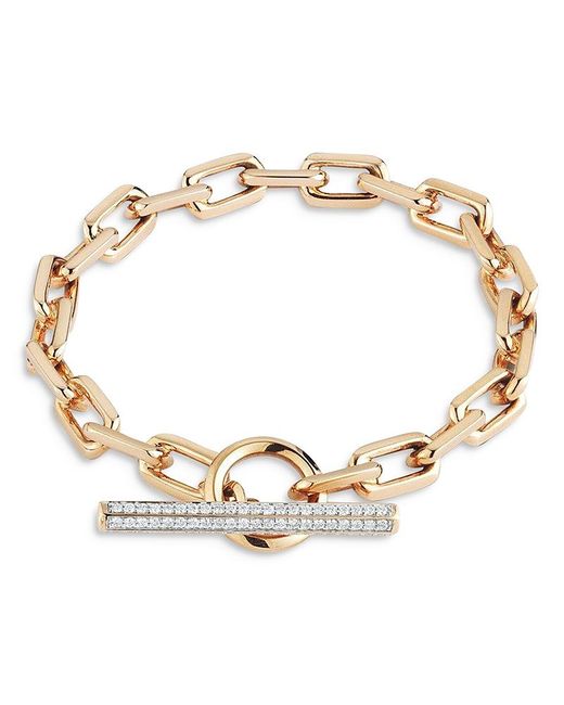 Walters Faith Metallic 18K Rose Diamond Toggle Chain Link Bracelet