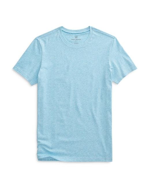 Mack Weldon Blue Slim Fit Crewneck Tee for men