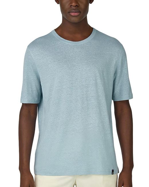 Boggi Blue Stretch Crewneck Tee for men