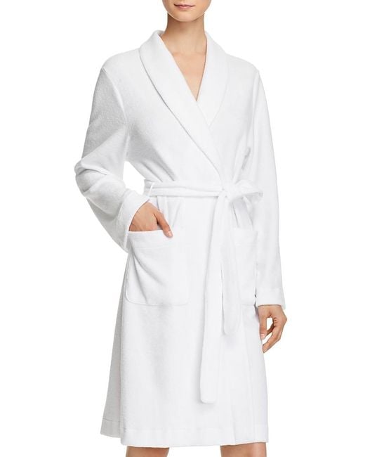 Hanro White Plush Wrap Robe