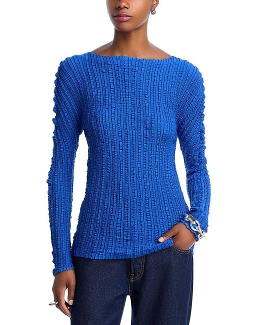 Issey Miyake Blue Jellyfish Pleats Top