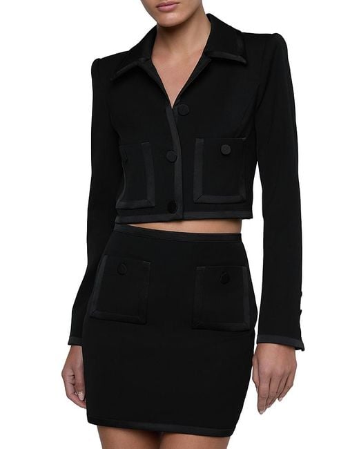 L'Agence Black Blythe Satin Binding Jacket