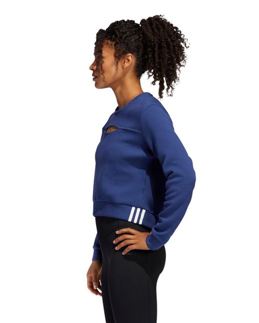 adidas cut out shoulder sweatshirt