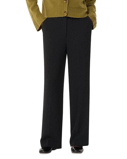 Whistles Black Ultimate Crepe Trousers