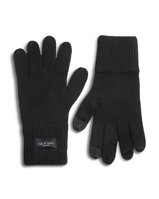 Rag & Bone Black Blake Knit Gloves