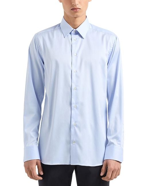 Emporio Armani Blue New York Regular Fit Dress Shirt for men