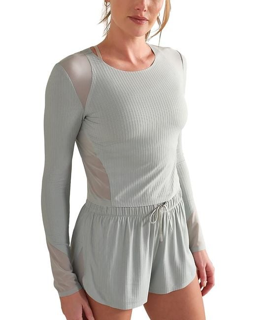 Rhone Gray Lightspeed Ribbed Top