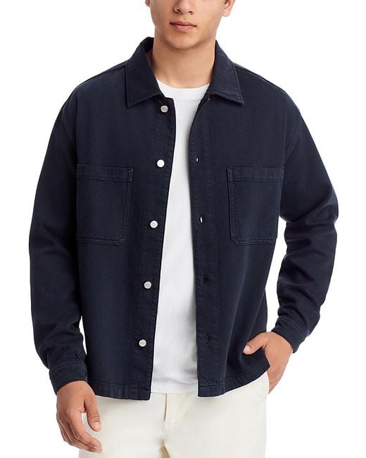 FRAME Blue Shirt Jacket for men