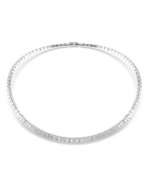 Swarovski White Matrix Necklace, 14.9-16.1