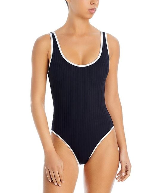 Solid & Striped Blue The Annemarie One Piece Swimsuit
