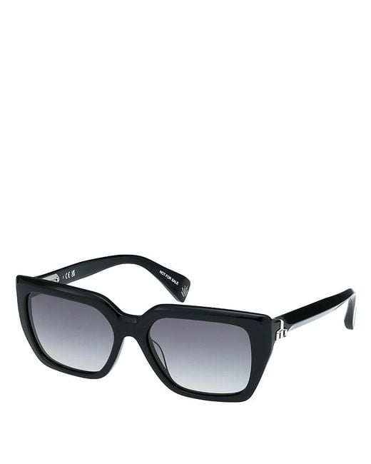 Rag & Bone Black Rectangular Sunglasses, 55Mm