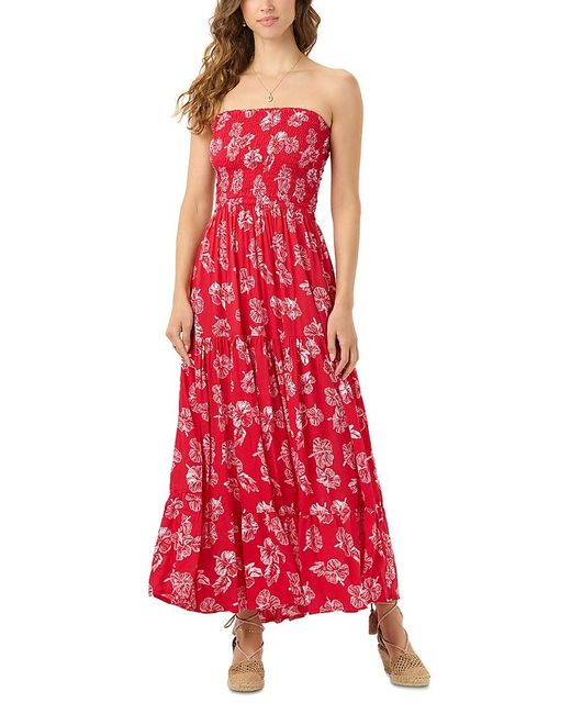 bloomingdales red dress Size 4 long from Bloomingdales. Slit on Maxi Dress Bloomingdales Swim Cover
