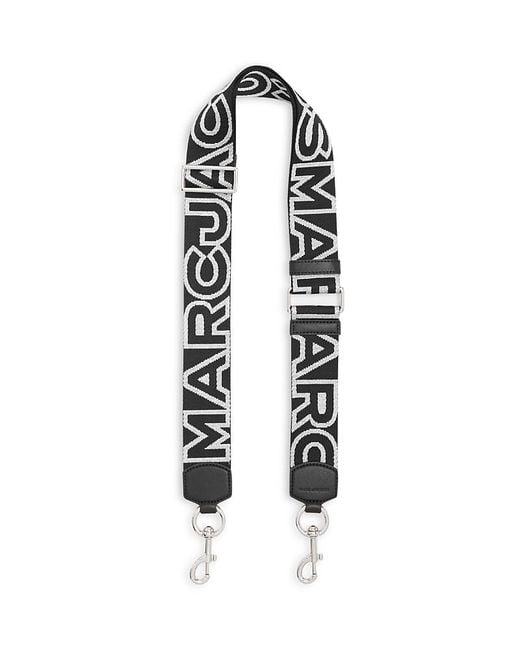Marc Jacobs White The Outline Logo Webbing Strap