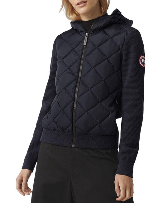 Canada Goose Hybridge® Quilted Knit Hoody in Blue | Lyst