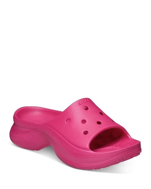 CROCSTM Pink Bae Slide Sandals