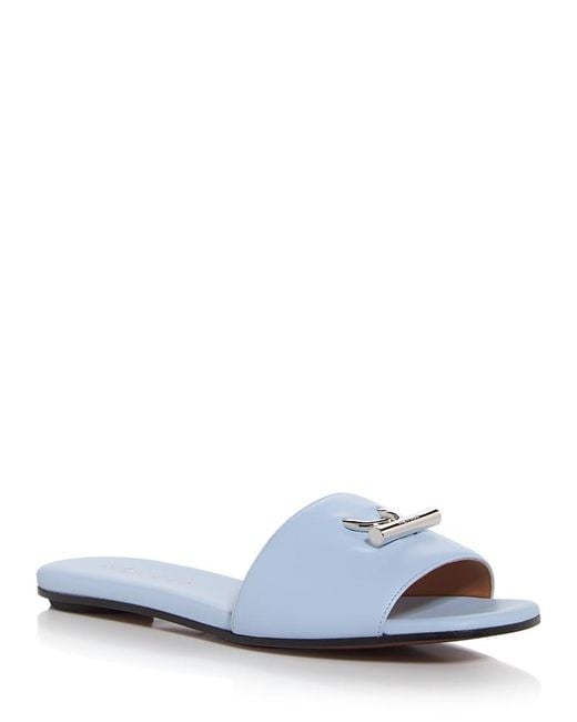 Alexander McQueen White Slide Sandals