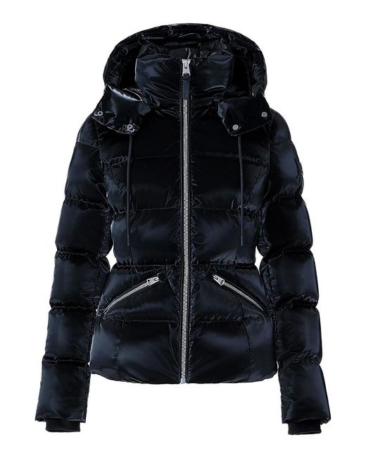 Mackage Blue Madalyn Glo High Gloss Down Jacket