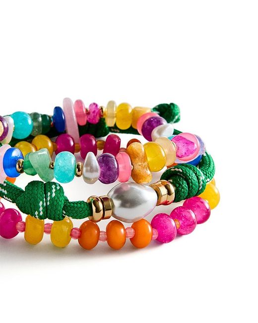 BaubleBar Multicolor Bold Type Bracelet Set