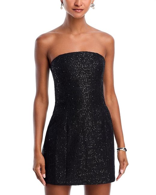 Bardot Black Karoline Boucle Mini Dress