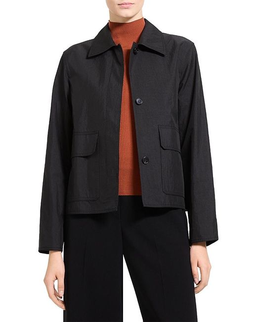 Theory Black Patch Boxy Jacket