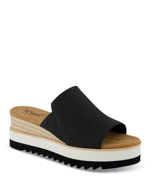 TOMS Black Dianam Platform Sandals