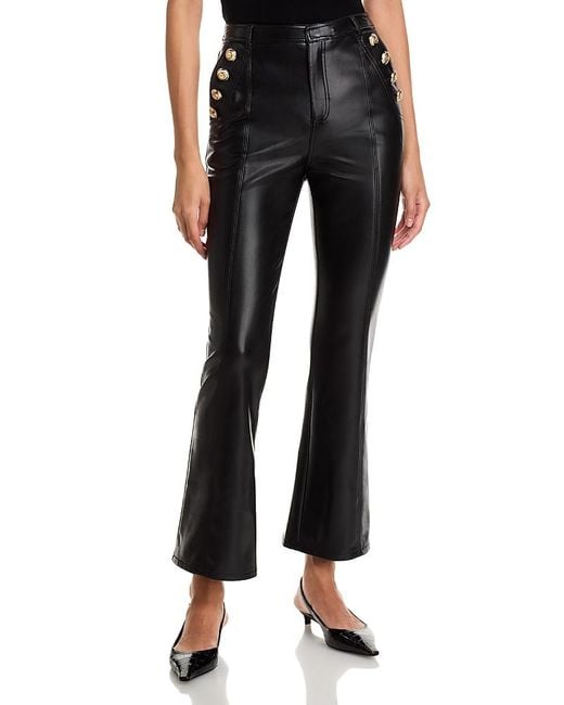 Cinq À Sept Black Faux Leather Suzette Pants