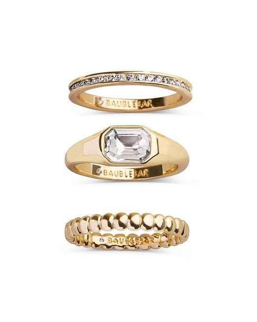 BaubleBar Metallic Mary Ring Set