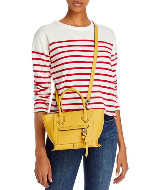 Longchamp Mailbox Small Leather Crossbody Bag in Yellow | Lyst