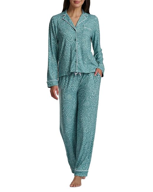Splendid Green Floral Pajama Set