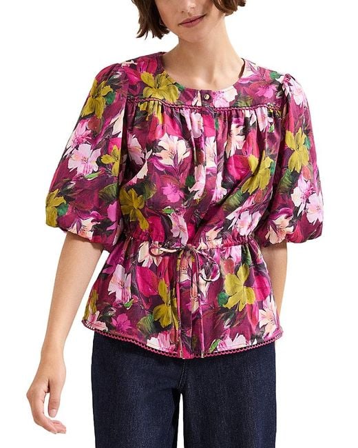 Phase Eight Pink Pia Floral Blouse