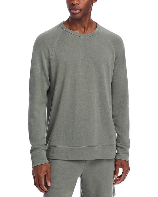 Onia Gray Slub Terry Sweater for men