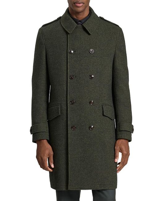 Ted Baker Green Windyhill Overcoat for men