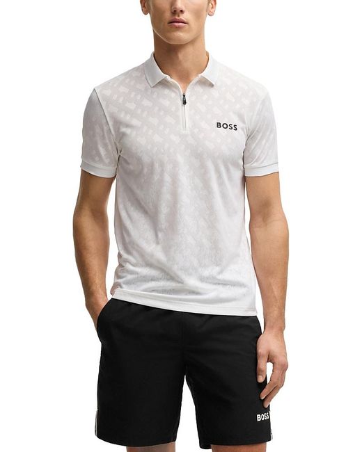 Boss White Philix Toc Polo for men