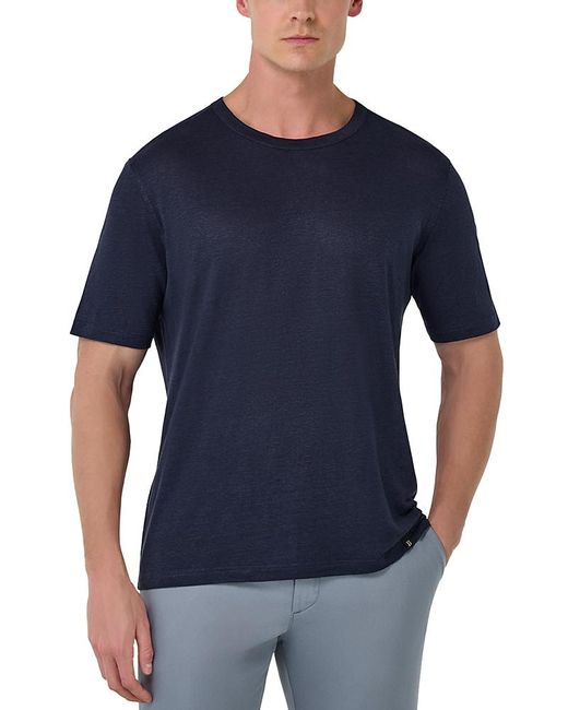 Boggi Blue Stretch Crewneck Tee for men