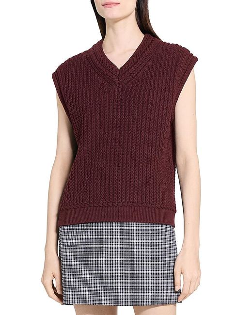 Theory Red Sweater Vest