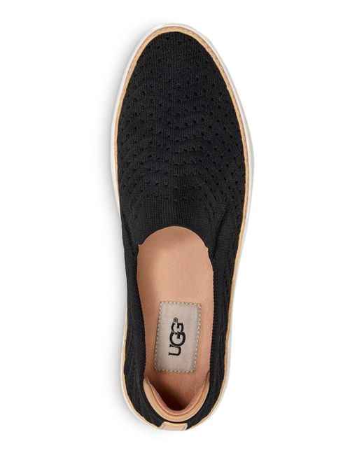 ugg black slip on sneakers