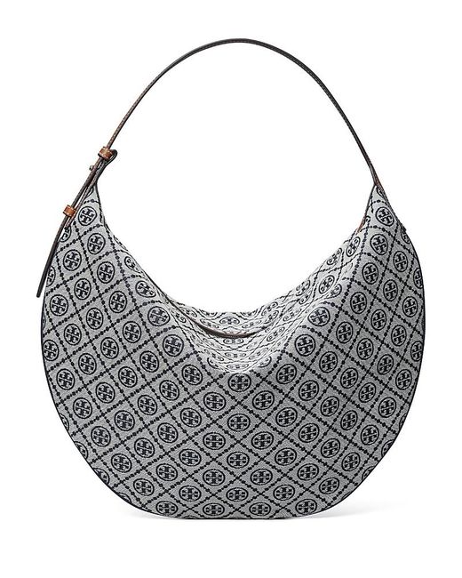 Tory Burch Black T Monogram Balloon Bag