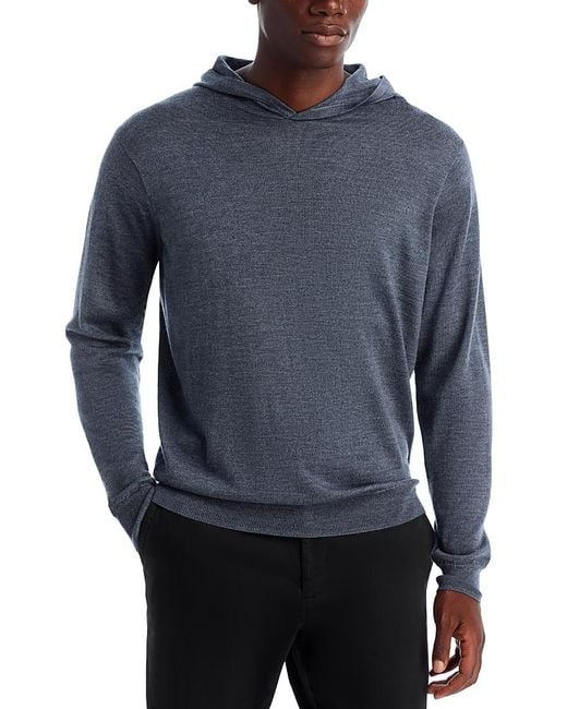Peter Millar Blue Autumn Crest Popover Hoodie for men