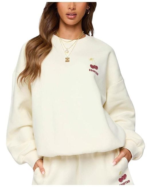 Edikted Natural Cherry Babe Sweatshirt