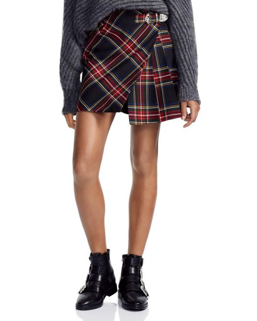 Share more than 59 maje red plaid skirt best