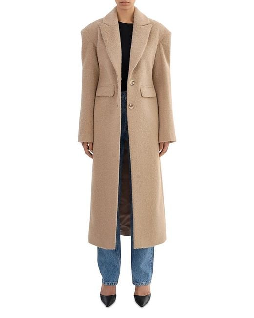 Lamarque Natural Peak Lapel Coat