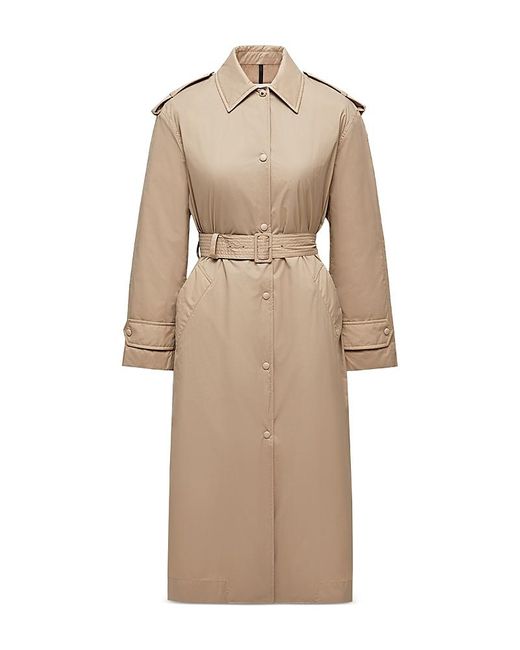 Moncler Natural Yevre Leather Trench Jacket